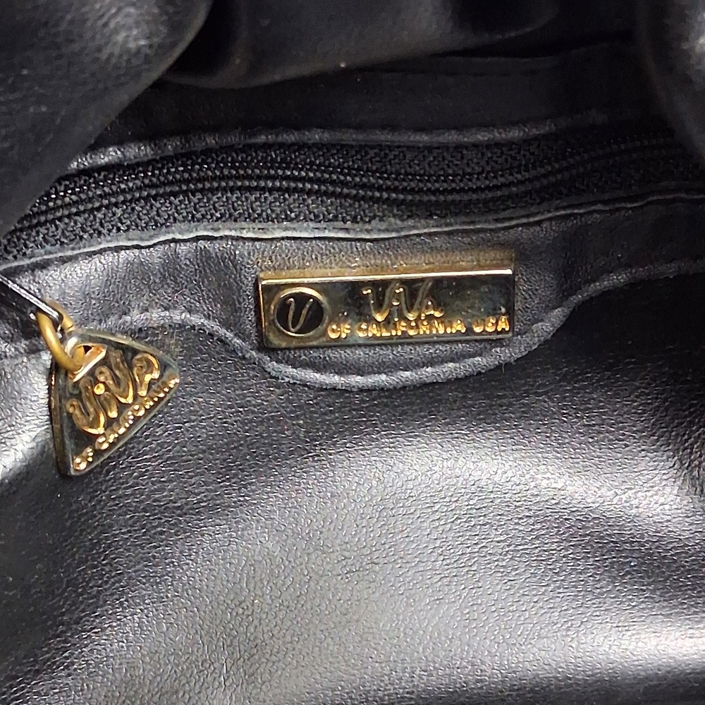 Vintage Viva Of California Bags Leather Roses Snakeskin trim Crossbody - Picture 4 of 16